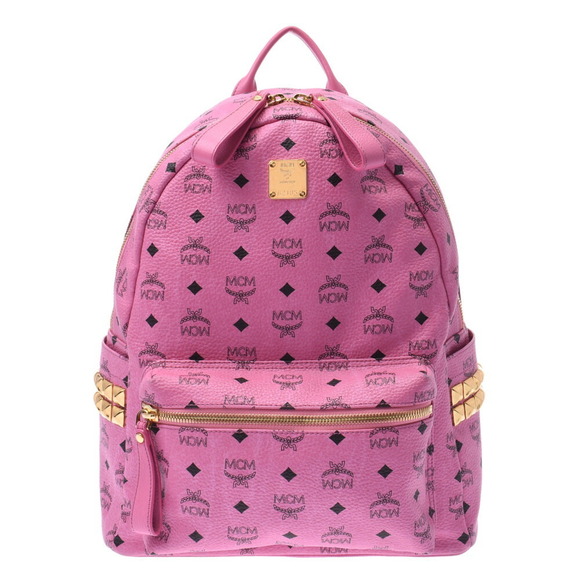 MCM Handbags - MCM Backpack Side Studs Pink Rucksack Daypack